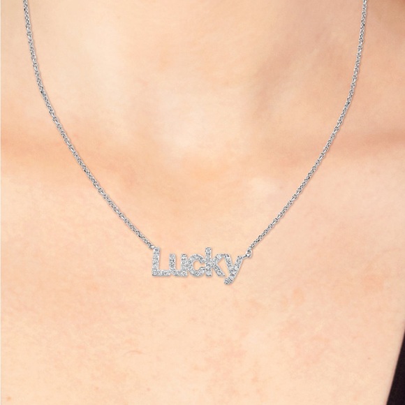 Dillpicky show only- buy Happy get Lucky for FREE!! EFFY Lucky Diamond Necklace - Picture 3 of 9